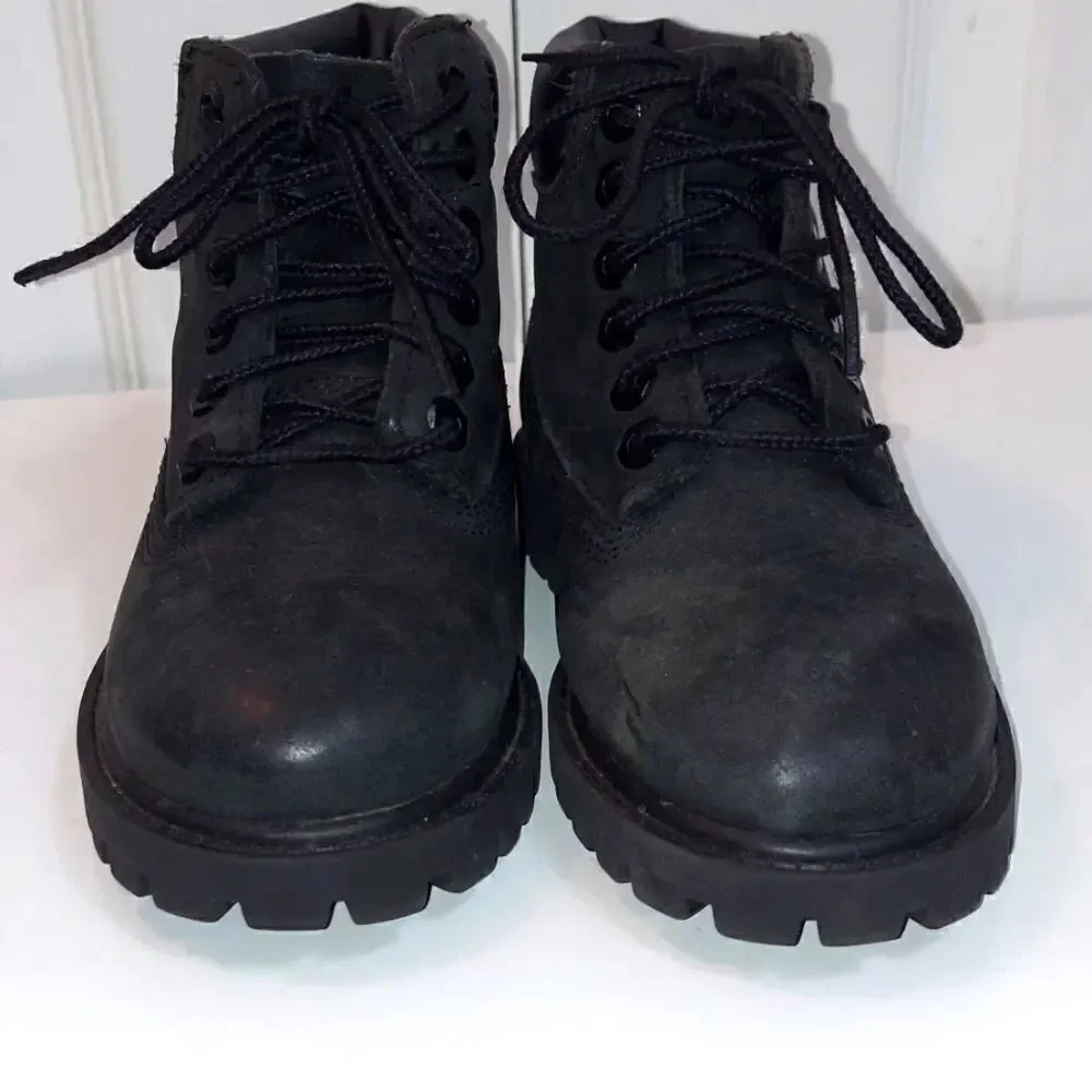 Timberland Black Nubuck Leather Boots Sz 9